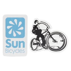 DECAL SUN BICYCLES ASSORTMENT PACKof2 