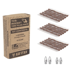 PATCH KIT WTB TCS ROCKET TIRE REFILL PACK 2-LG/2-SM ANCHORS 15-PLUGS 